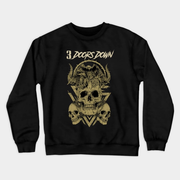 3 DOORS DOWN BAND Crewneck Sweatshirt by Angelic Cyberpunk